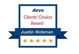 AVVO Client's Choice Award Justin Rickman